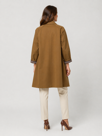 Trench Femme Camel Mi Long