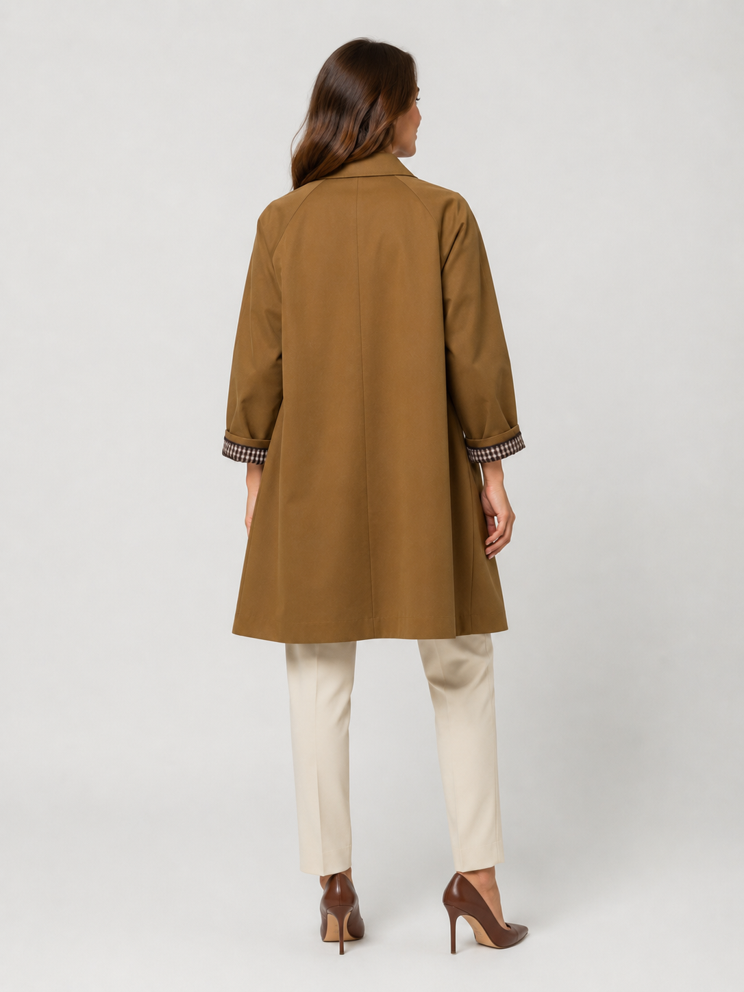 Trench Femme Camel Mi Long