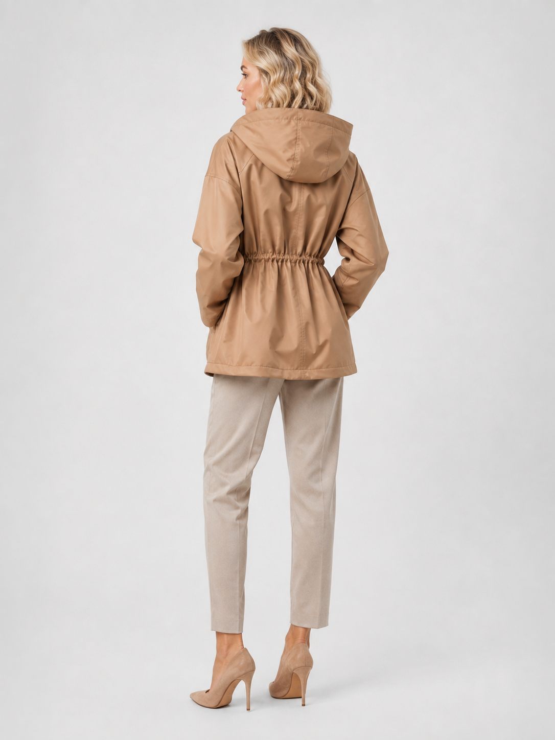 Trench Femme Court Kaki