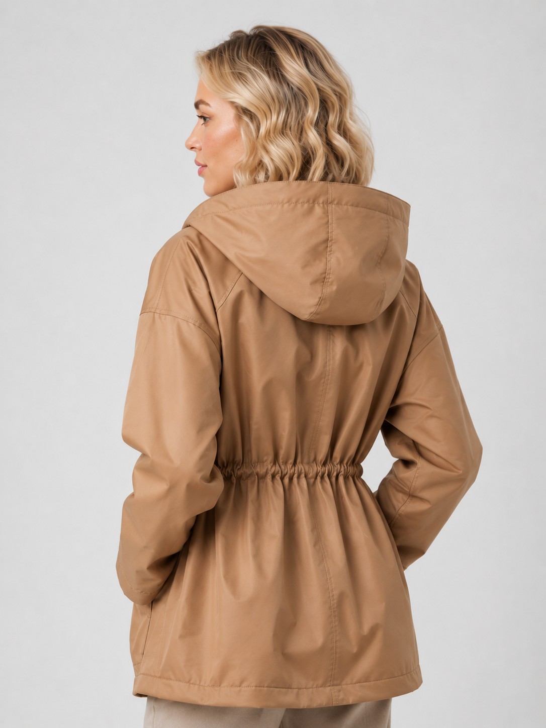Trench Femme Court Kaki