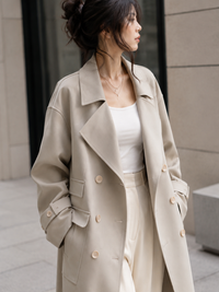 Trench Long Impermeable Femme