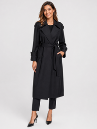 Manteau Trench Noir Long