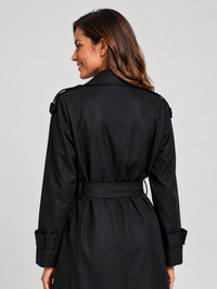 Manteau Trench Noir Long