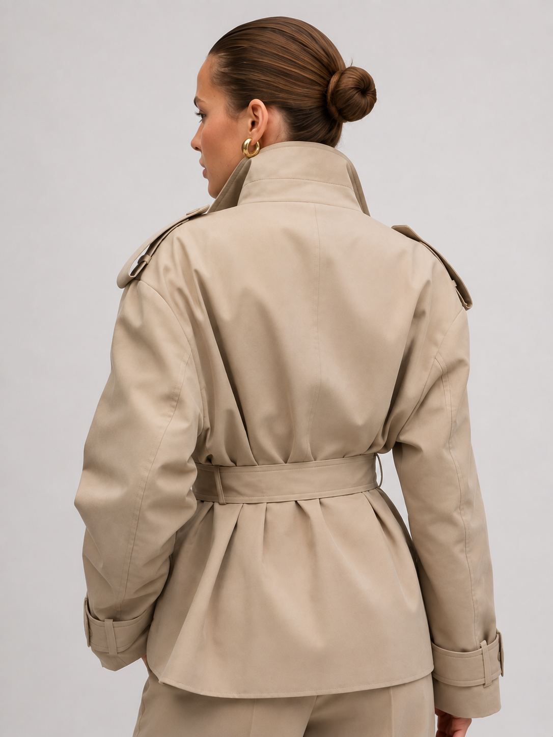 Trench Femme Col Montant