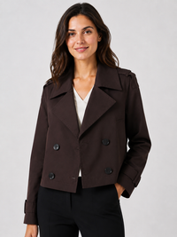Trench Marron Femme Court