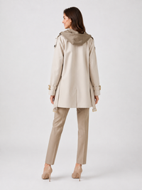Trench A Capuche Imperméable Femme