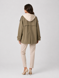 Imperméable Trench A Capuche Femme