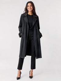 Long Trench Noir Femme
