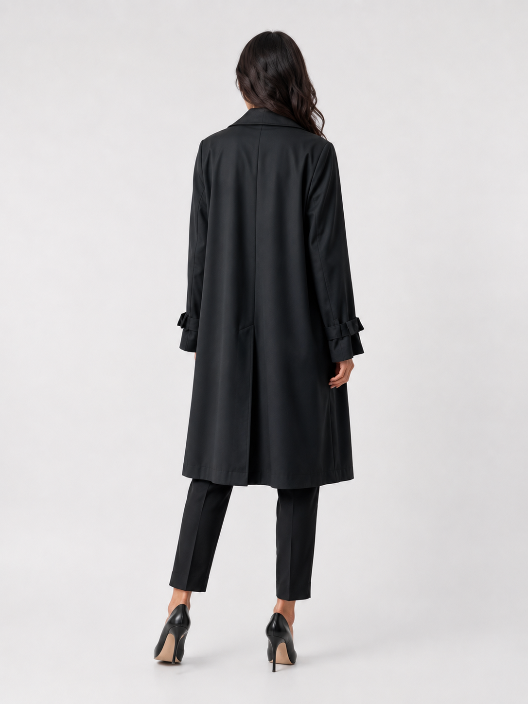 Long Trench Noir Femme