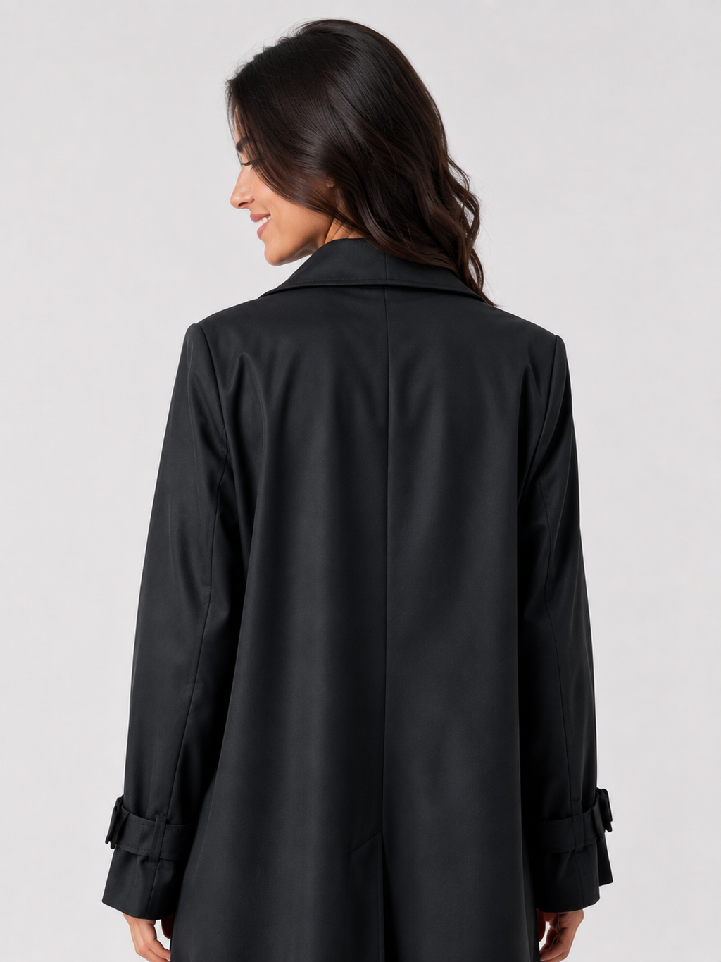 Long Trench Noir Femme