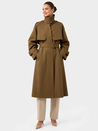 Trench Long Col Montant