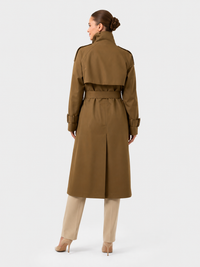 Trench Long Col Montant