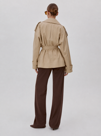 Trench Court Kaki Femme