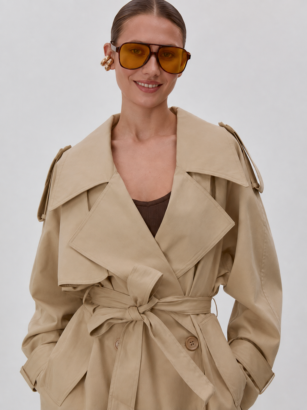 Trench Court Kaki Femme