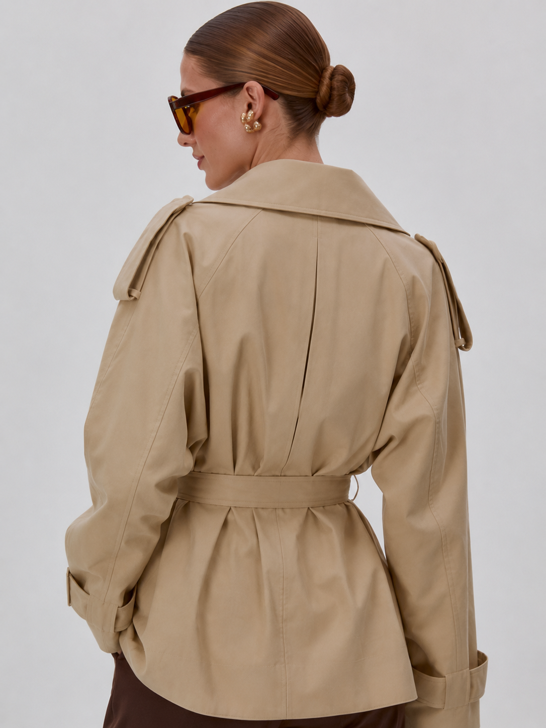Trench Court Kaki Femme