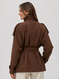 Trench Femme Marron Chocolat