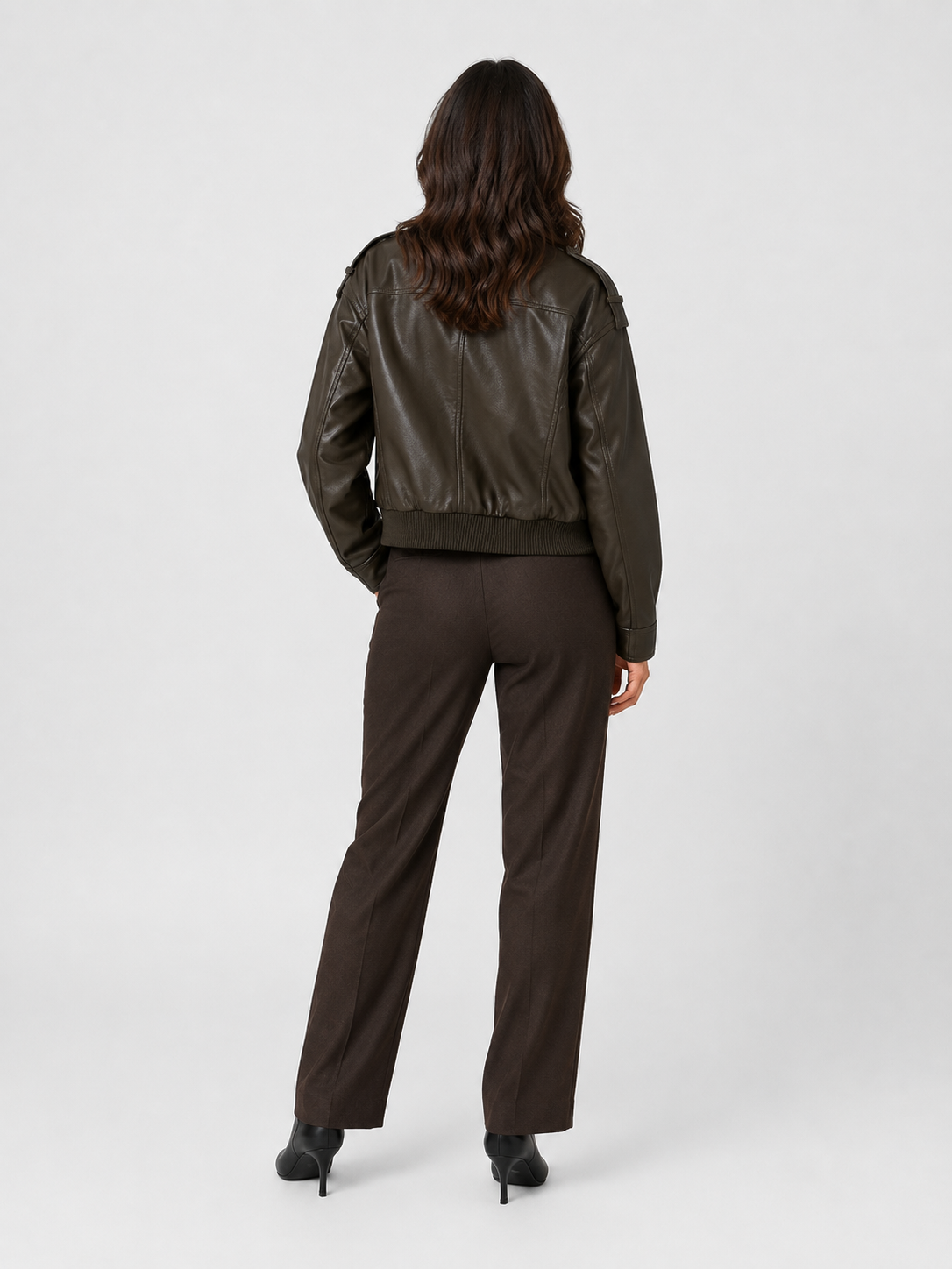 Veste Courte Cuir Femme