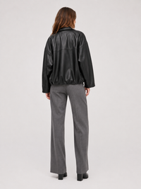 Veste En Cuir Courte Pour Femme