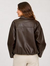 Veste Cuir Courte Femme