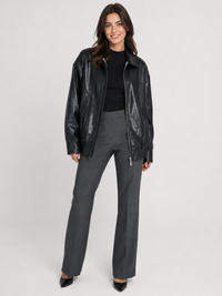 Veste Cuir Noir Femme Oversize