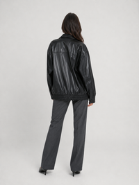 Veste Cuir Noir Femme Oversize