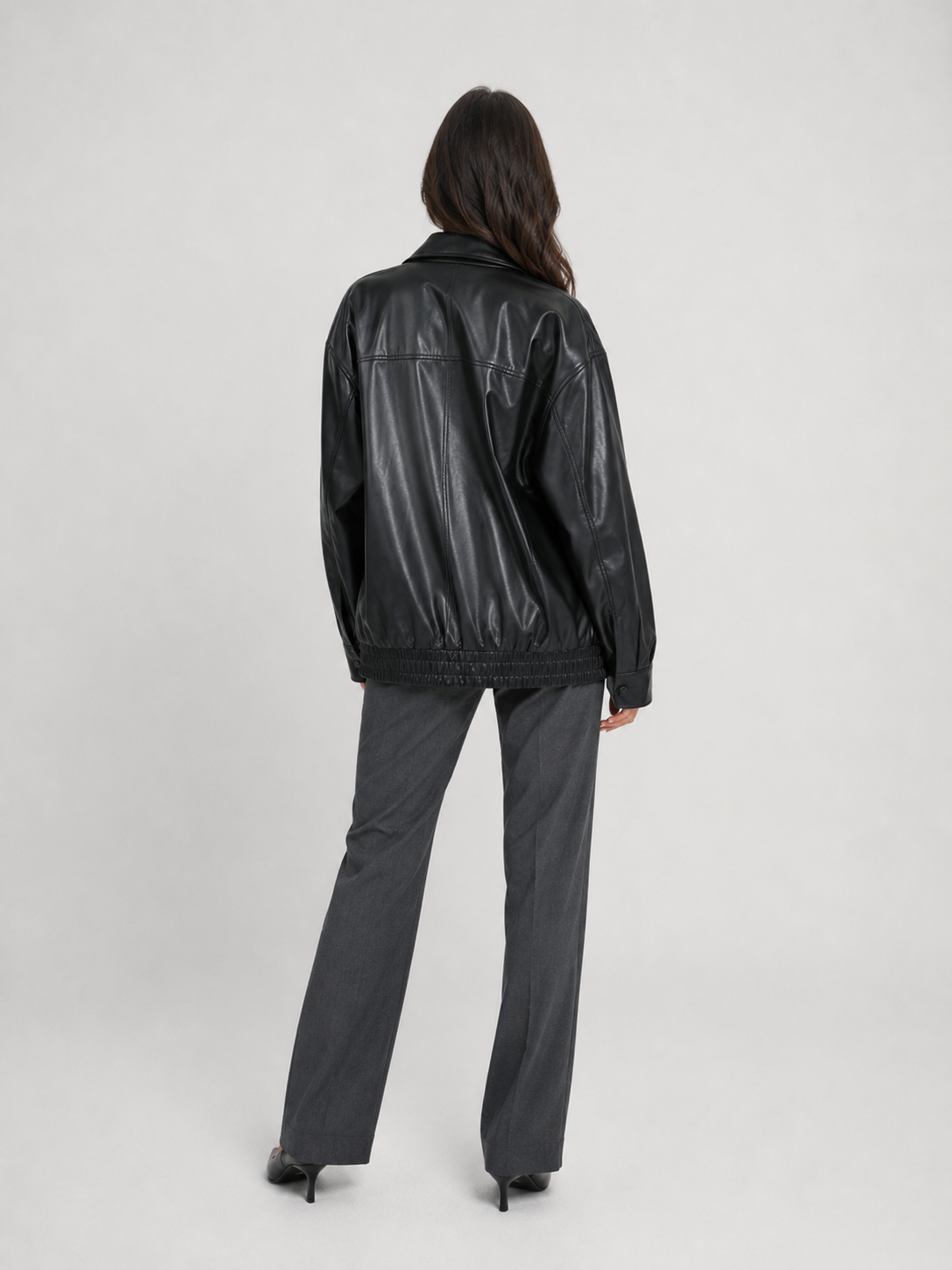 Veste Cuir Noir Femme Oversize