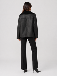 Veste Cuir Noir Fourrure