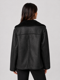 Veste Cuir Noir Fourrure