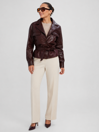 Veste En Cuir Marron Homme