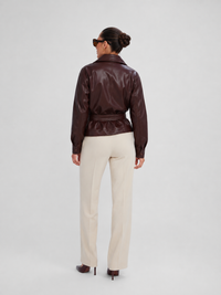 Veste En Cuir Marron Homme