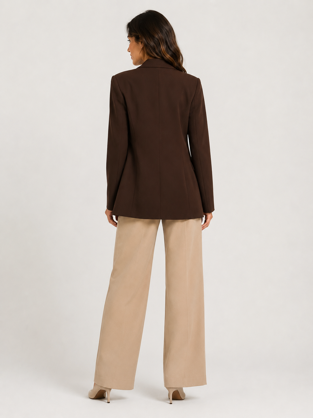 Blazer Marron Cintrée Femme