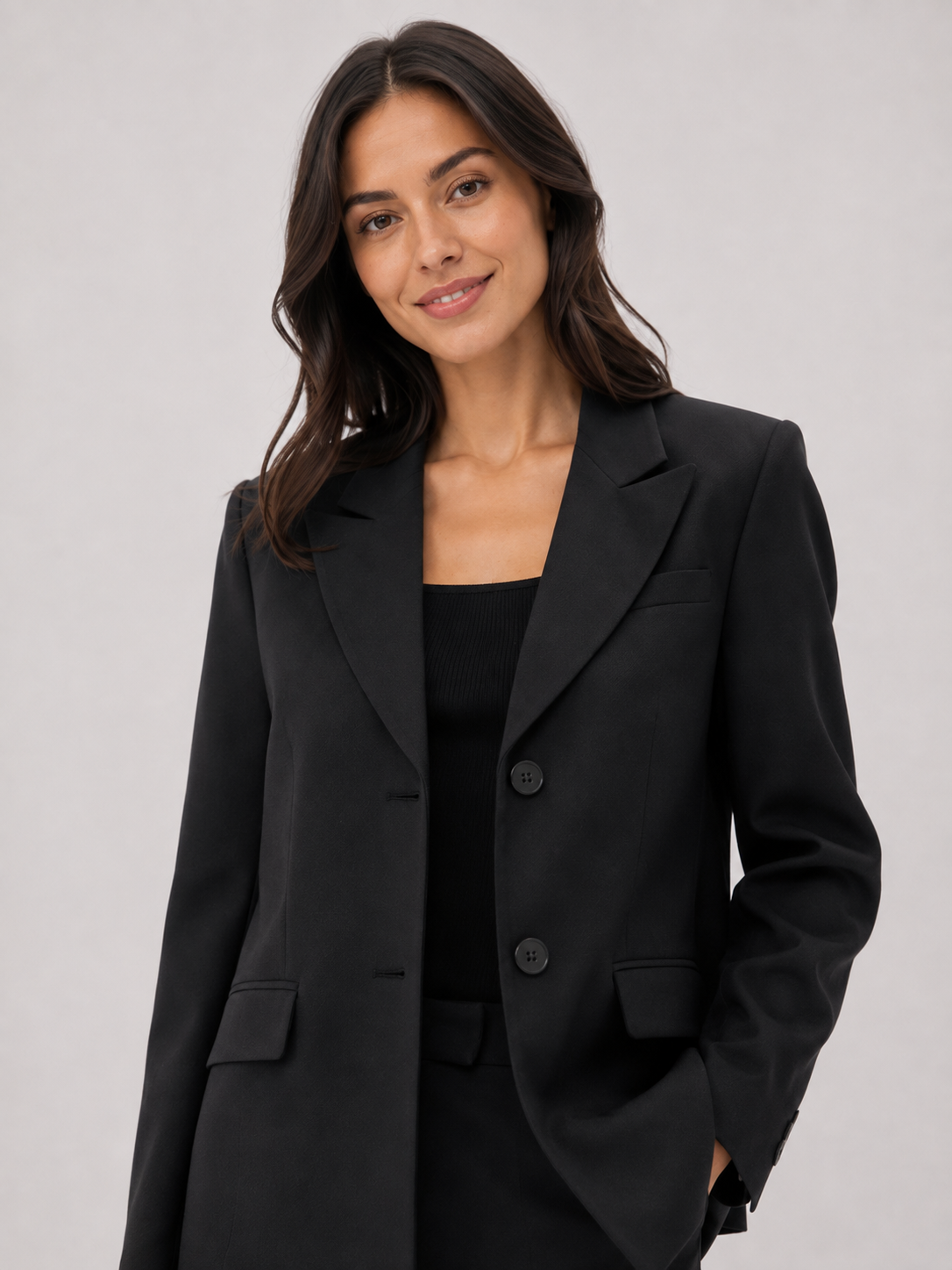Veste Blazer Femme Gris Foncé