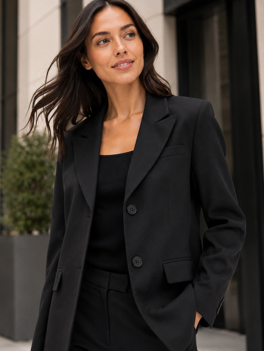 Veste Blazer Femme Gris Foncé