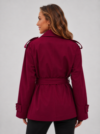 Trench Court Bordeaux Femme