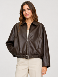 Veste Cuir Courte Femme