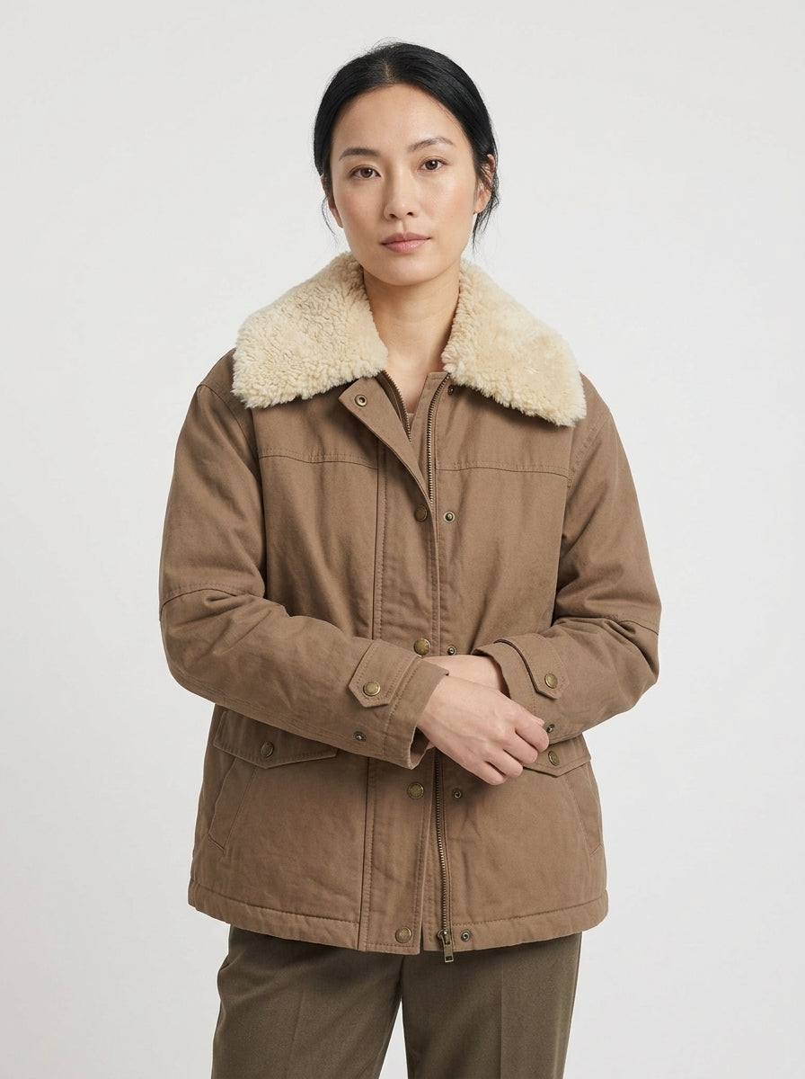 Veste En Cuir Vert Femme